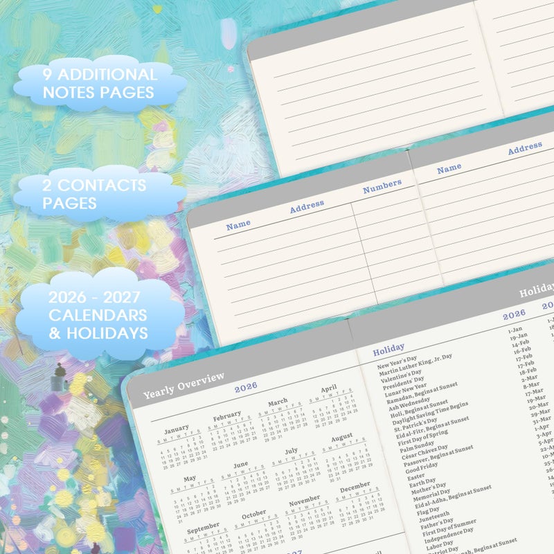 Artfan 2026 Pocket Calendar - 2026 Pocket Planner/Calendar, Jan.2026 - Dec.2026, 2026 Pockets Planner Weekly and Monthly, 3.93''  6.29''- Oil Painting - Image 5